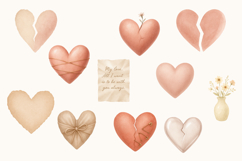 Romantic Hearts &amp; Cozy Love Elements, 44 PNG, Valentine’s Da Product Image 4