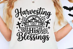 Harvesting His Blessings Svg, Christian Thanksgiving Svg. Product Image 5