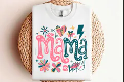 Retro Mama Png, Floral Mama PNG, Product Image 4