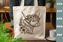 Highland cow Design, Cutting board SVG, Laser cut, Cricut Product Image 4