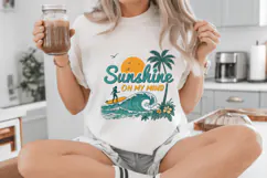 Sunshine on my mind PNG, Retro Beach PNG Sublimation Design Product Image 4