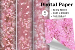 Flower Pattern Background Wallpaper Digital Paper_25 Product Image 1