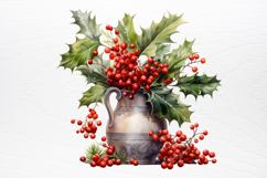 Winter Christmas Greenery Clipart PNG Product Image 4