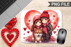 Dog Valentine's Day Sublimation Mouse Pad PNG Bundle Product Image 5