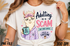 Adulting is a Scam Funny Sarcastic PNG Product Image 4