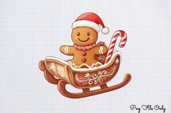 Christmas Gingerbread Man Clipart Bundle PNG Product Image 5
