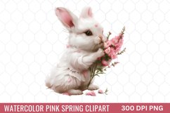 Watercolor Pink Spring Clipart Product Image 1