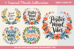 Inspired Florals Sublimation PNG Product Image 1