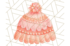 Watercolor Winter Hats and Scarves Clipart PNG Product Image 4