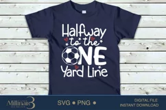 Halfway to the One Yard Line Svg Footbal,Baby SVG Product Image 4