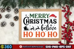 Merry christmas believe ho ho ho SVG, Christmas SVG Product Image 3