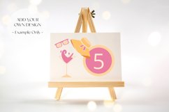Bokeh Party Table Easel with 5 x 7 Card Styled Mockup Photo Product Image 4