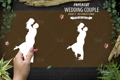 Wedding Couple Silhouette Papercraft Product Image 1