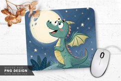 Moonlit Dragon Mouse Pad PNG Design Product Image 1