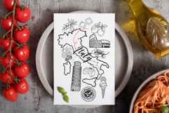 Italy Vacation Hand-Drawn Line Art Product Image 3