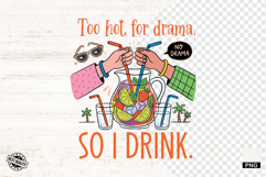 Funny Summer Drinks Png Sublimation Product Image 1