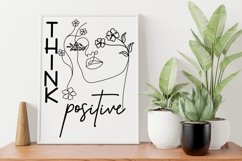 Think Positive SVG PNG, Positive Quotes Design, Be Positive Product Image 2