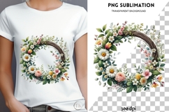 Spring wreath png design for T-shirts Product Image 4