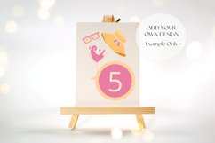 Bokeh Party Table Easel with 5 x 7 Card Styled Mockup Photo Product Image 4
