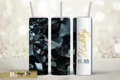 Hubby and Wifey Wedding Est.2025 Tumbler Sublimation Product Image 5