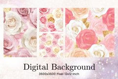Flower Pattern Background Wallpaper Digital Paper_4 Product Image 1