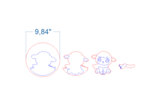 Baby Name Sign Lamb SVG laser cut file for Glowforge Product Image 4