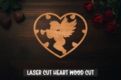 Cupid Heart SVG,Laser Cut, Valentine Heart laser Cut Product Image 5