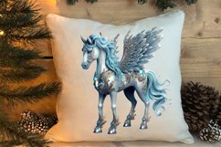 Blue Christmas Watercolor Clipart, Blue Christmas Sublimatio Product Image 4