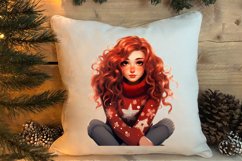 Cute Christmas Little Girl Sublimation Clipart Product Image 4