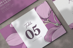 beautiful wedding card invitation set with magnolia flower Product Image 4