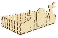 Easter fence laser cut files, Glowforge pattern, plan SVG Product Image 4