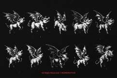 10 Bundle Dark Art Devil Pig Demon pig With Wing Boar Piglet Product Image 6