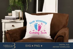 Gender Reveal Shirts|New Mommy Svg|New Mommy Coming Soon Product Image 4