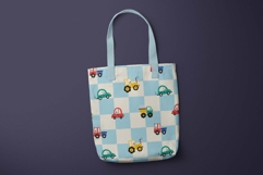 Little Cars Checkerboard Pattern Product Image 4