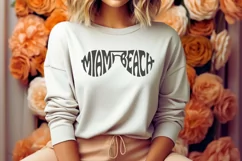 Miami Beach Cut File | Sunglasses Word Art Product Image 3