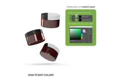 Amber Glass Jars - PSD Mockup Product Image 4