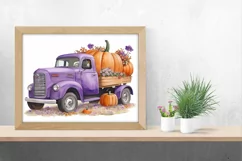 Watercolor Halloween Truck PNG sublimation Product Image 5