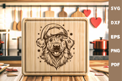 Dog laser SVG PNG| Christmas Cutting Board Design Product Image 1