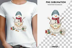 Yarn snowman png design for T-shirts Product Image 4