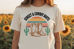 Sunset Ranch Vibes Svg, Western Cowgirl Svg, Ranch Life Svg Product Image 1