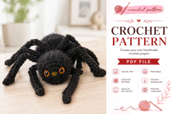 Fuzzy Spider Amigurumi Crochet Pattern PDF Product Image 2
