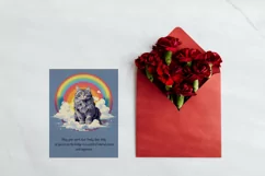 Loss of pet Maine coon DIGITAL DOWNLOAD condolence e-card Product Image 6