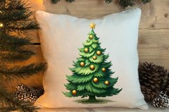 Watercolor Christmas tree clipart, Christmas tree Clipart Product Image 4