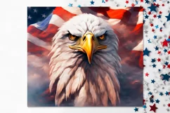 American Flag & Eagle | USA Skinny Tumbler Sublimation Product Image 4