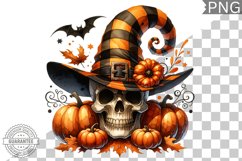 Halloween Skull Sublimation - Clipart PNG Design Product Image 1