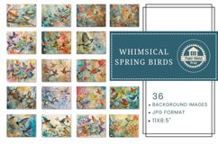 Mixed Media Colorful Spring Birds Printable Sheets Product Image 4