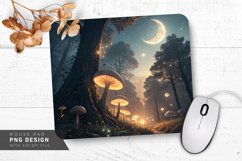 Ethereal Mushroom Landscape Mouse Pad PNG Design Product Image 1