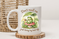 Frog PNG, Living My Best Life Clipart Sublimation Product Image 3