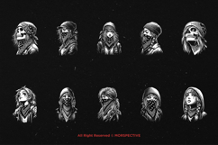 10 Bundle Dark Art Gangster Girl Mafia Lady Chicano Skull Product Image 6