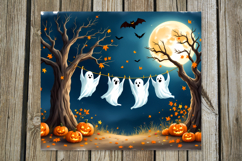 Cute ghost | Funny Halloween Skinny tumbler sublimation Product Image 4